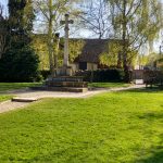 New bench in memorial garden